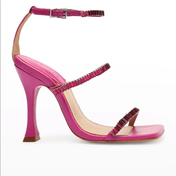 Shutz Nellina Sandals Very Pink sz 5 - Picture 2 of 4